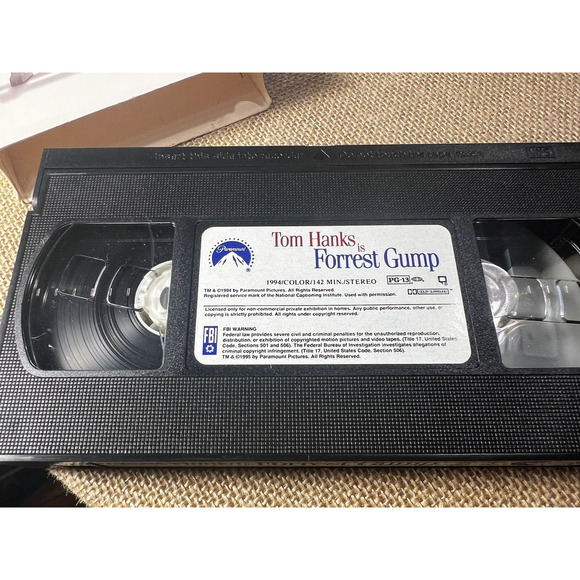 Forrest Gump Movie Tom Hanks VHS Tape 1994 - Picture 6 of 6